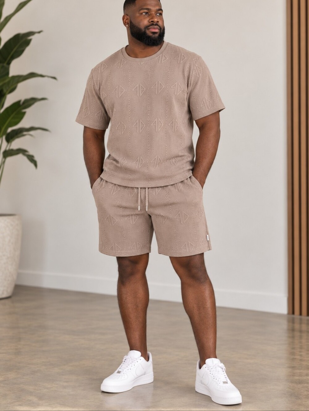 Riot Empire Men’s XL 2-Piece Textured Short Set NWT